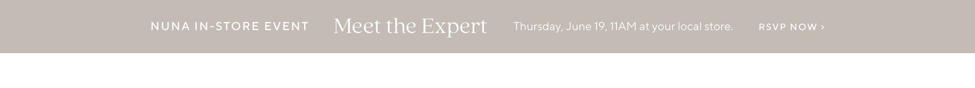 Nuna in-store event | Meet the expert | RSVP Now
